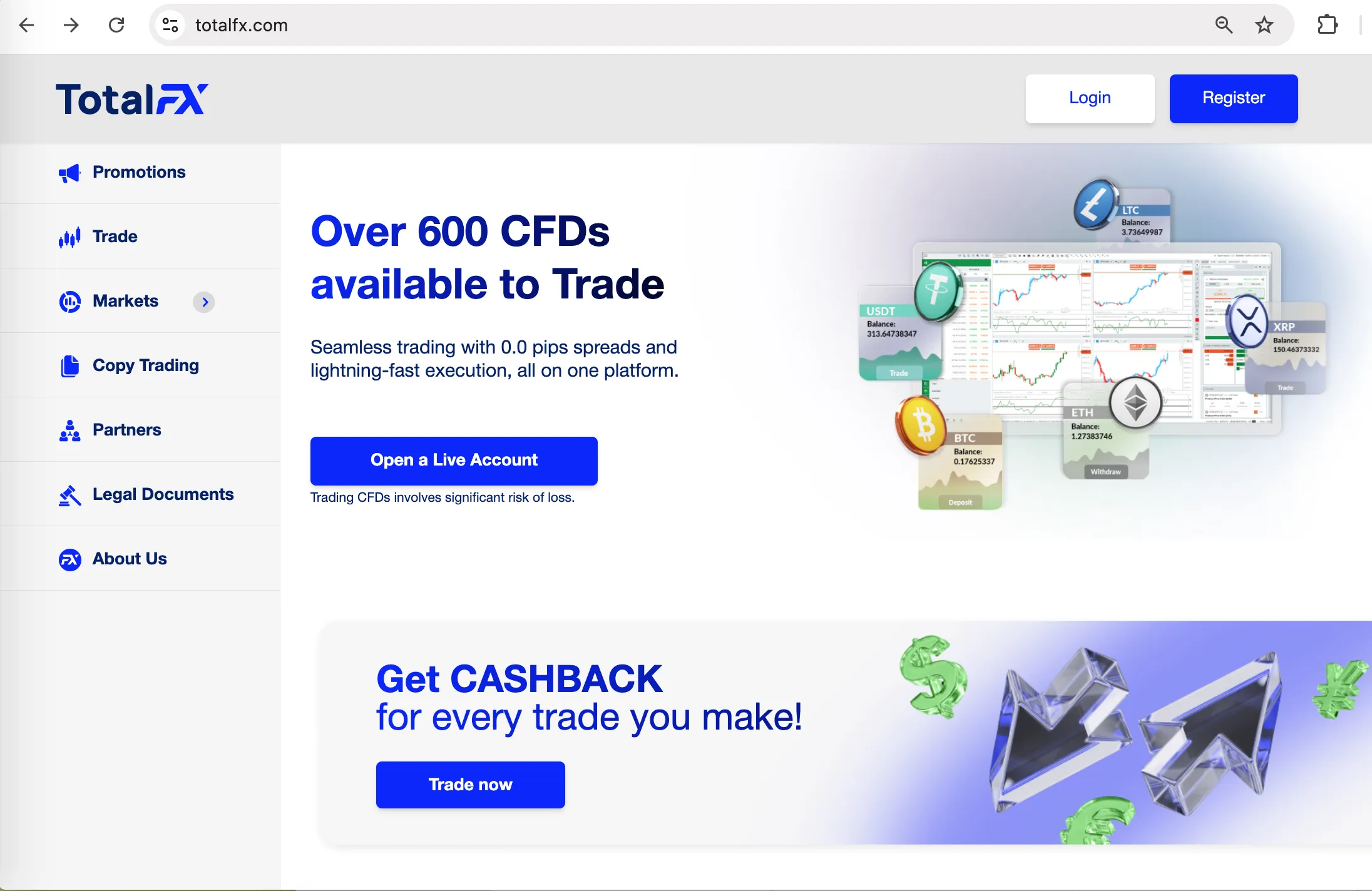 TotalFX's homepage TotalFX's homepage