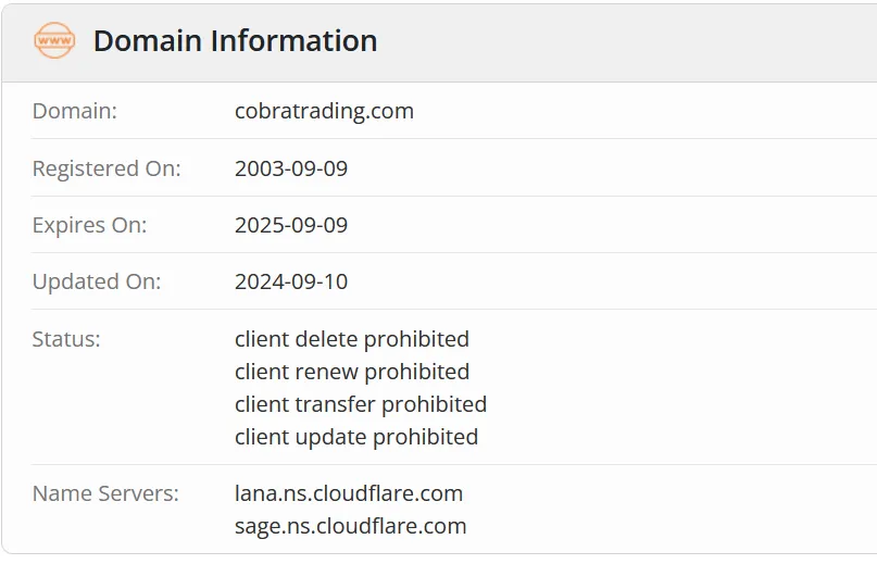Impormasyon ng Domain Impormasyon ng Domain