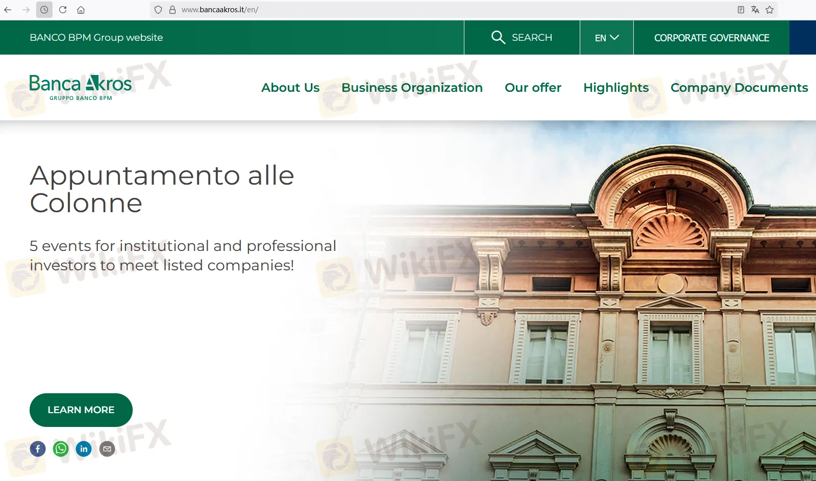 Banca Akros' 主頁