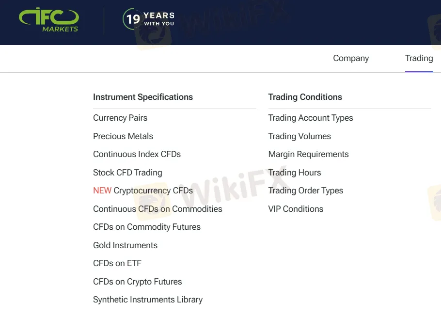 Que puis-je trader sur IFC Markets ?