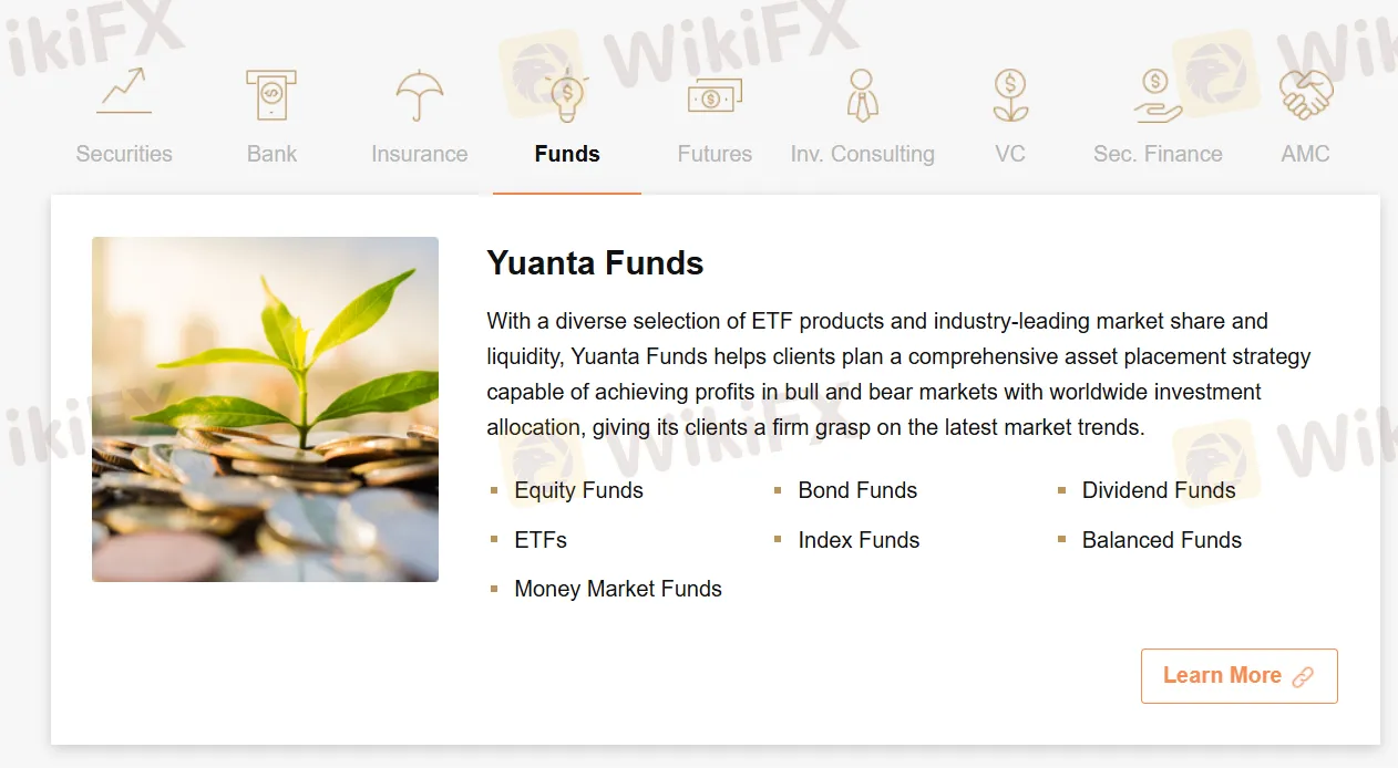 ¿Qué puedo negociar en Yuanta Financial Holdings?