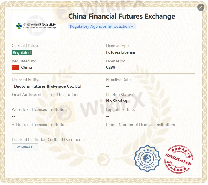 Được quy định bởi CFFEX Được quy định bởi CFFEX