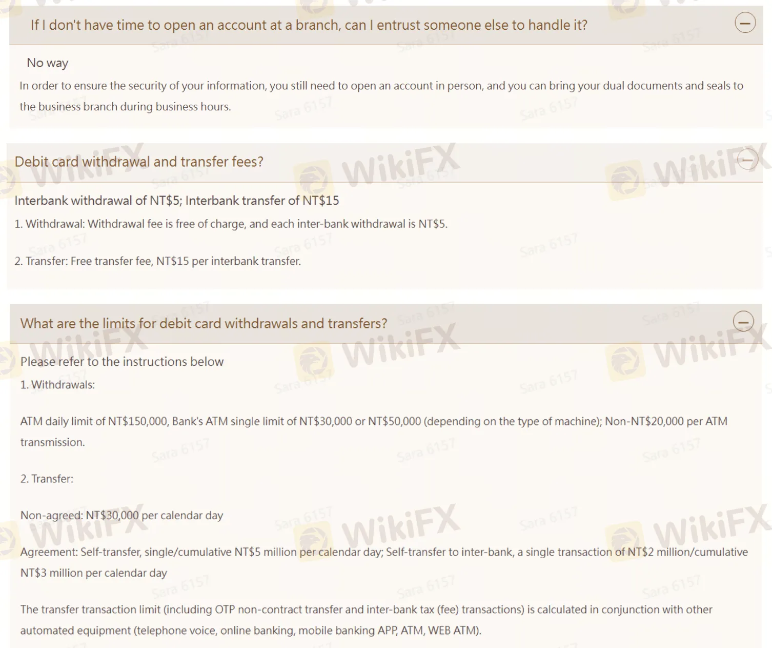 Deposit and Withdrawal Deposit and Withdrawal