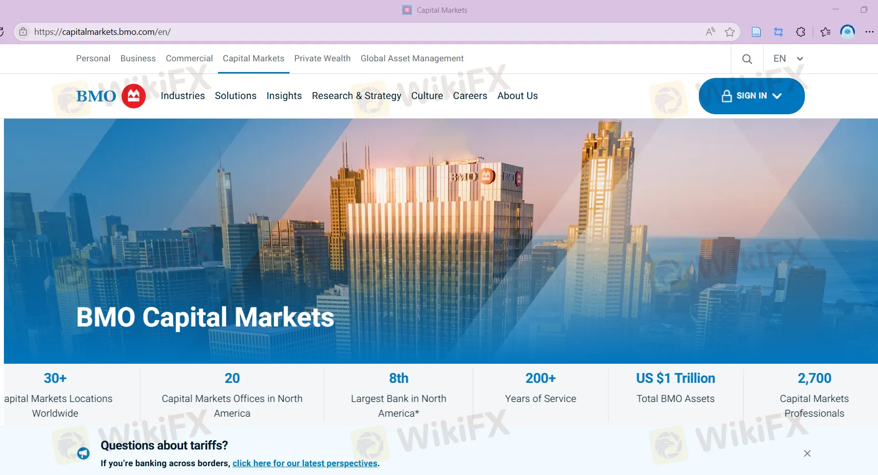 BMO Capital Markets' Homepage