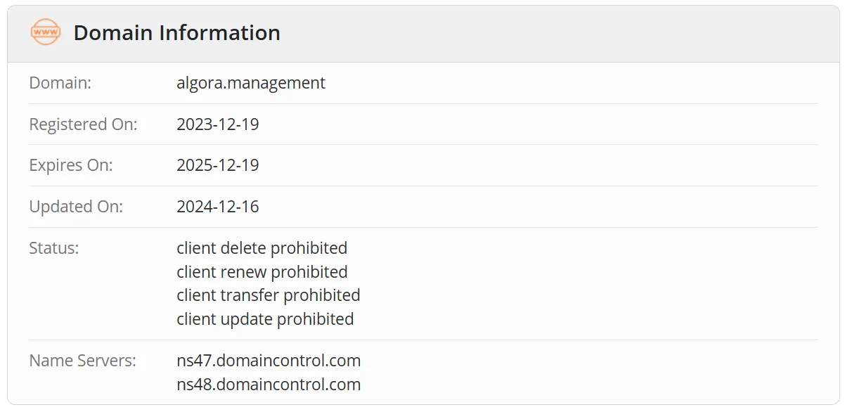 Domaininformationen Domaininformationen