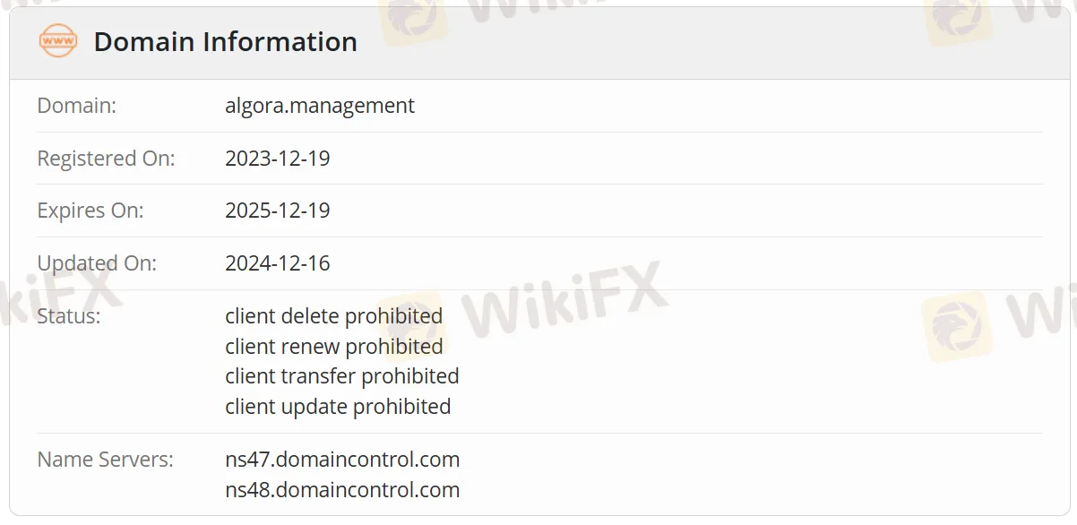 Informations sur le domaine Informations sur le domaine