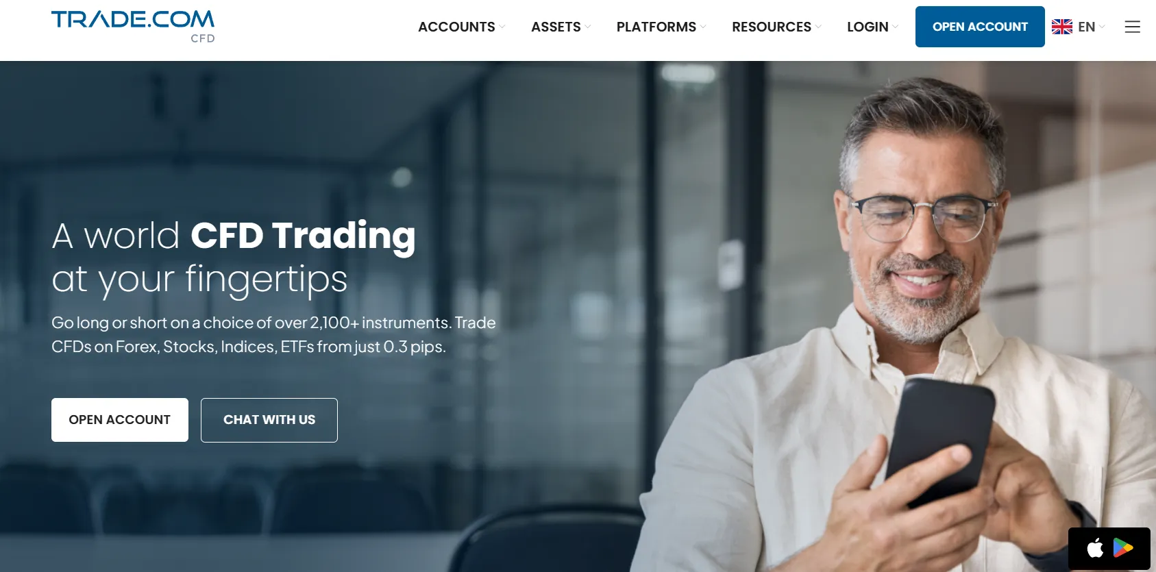 TRADE.COM's homepage