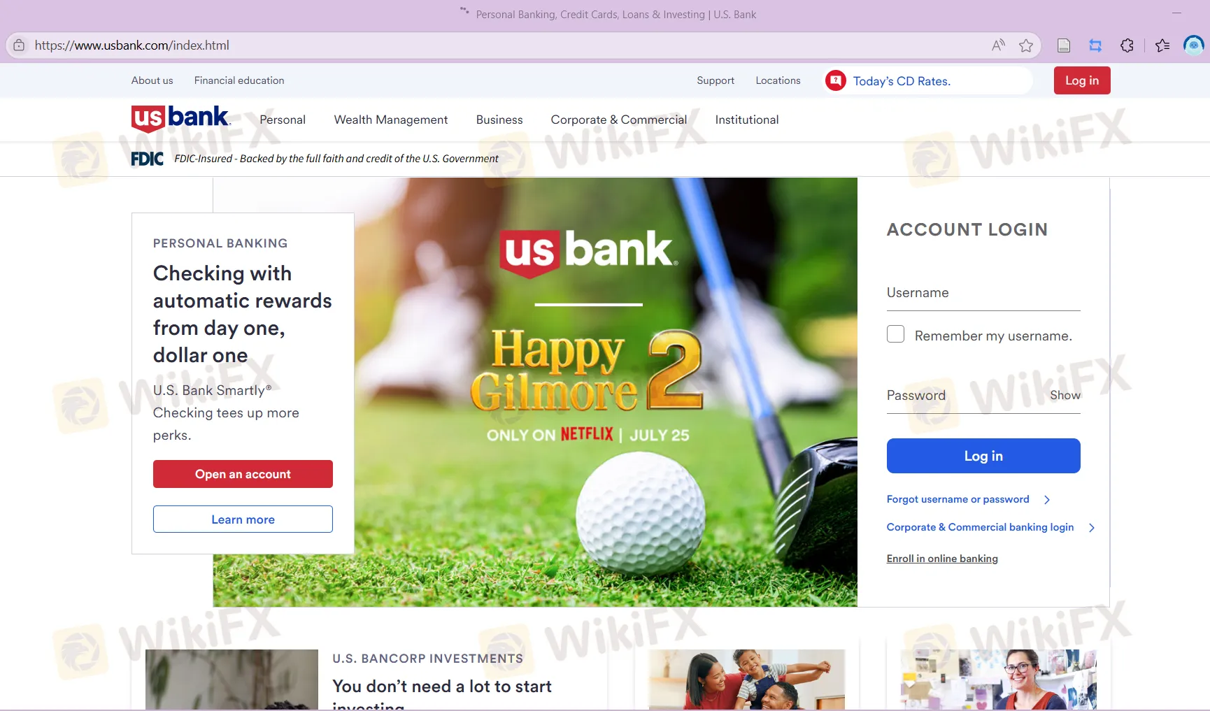 Impormasyon ng U.S. Bank
