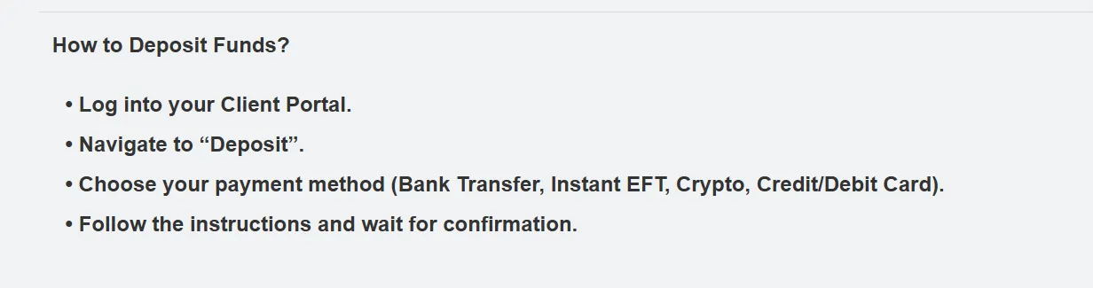 Deposit and Withdrawal