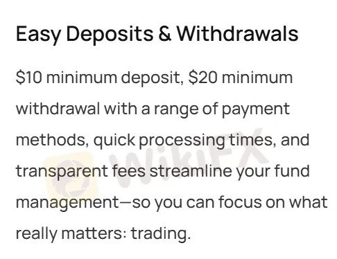 Deposit and Withdrawal