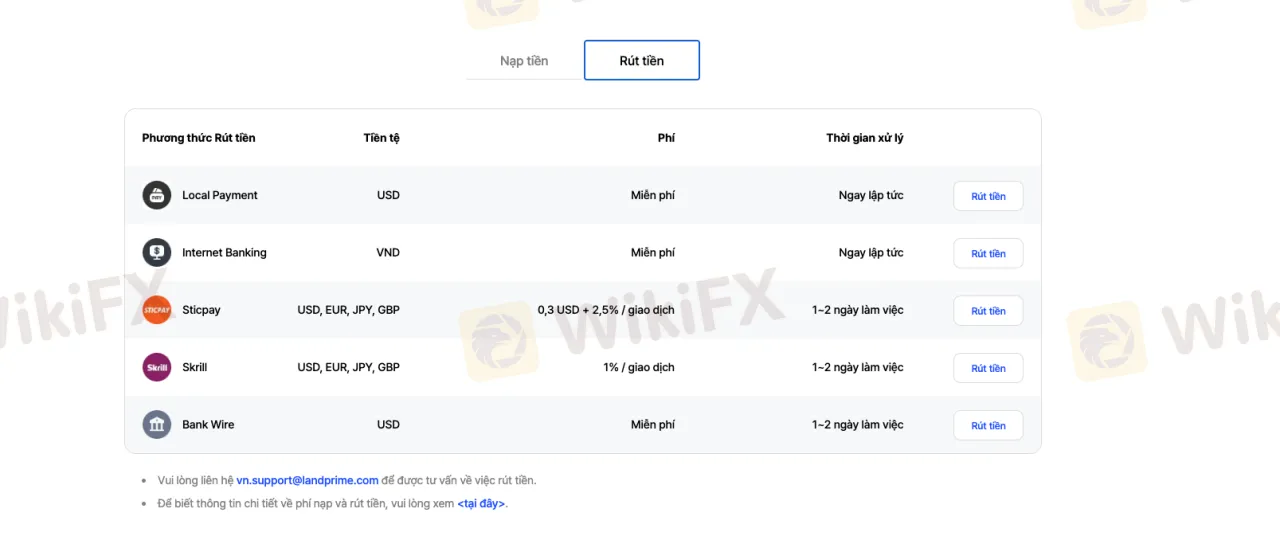 Nạp và Rút tiền Nạp và Rút tiền