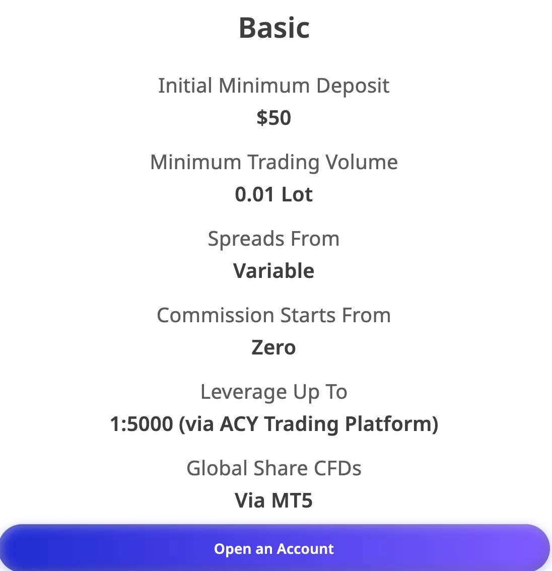 Account Type Account Type