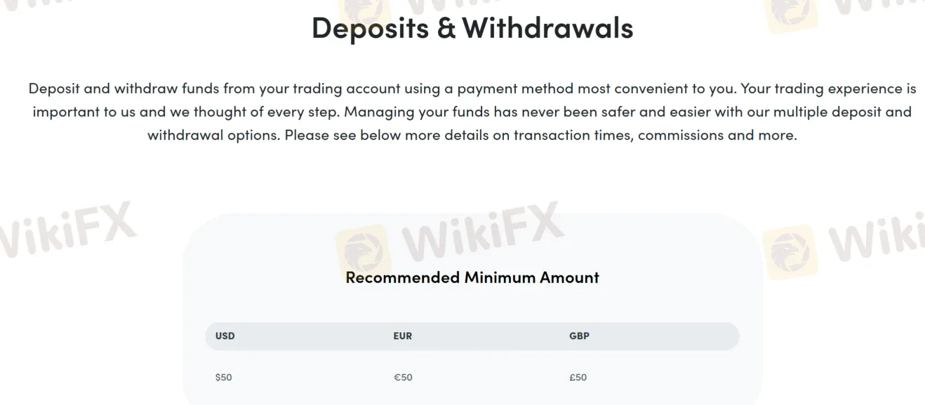 Deposit & Withdrawal