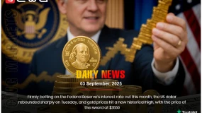 US dollar rebounded on Fed rate cut bets, gold hit $3550.
