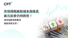 今日聚焦｜市场预期美联储本周降息，美元前景仍持跌势！道琼指数短期看涨，美股涨跌互现！