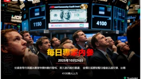 CWG資訊：投資者等待美國消費者物價指數的發布，美元周四維持震盪；黃金價格在短暫回調後迅速反彈，穩守4100美元上方