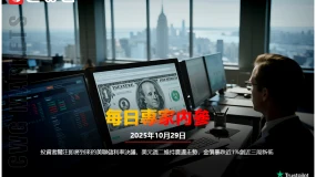 CWG資訊:投資者關注即將到來的美聯儲利率決議,美元週二維持震盪走勢,金價暴跌近1%創近三周新低