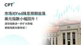 今日聚焦｜市场对Fed降息预期低落，美元指数小幅回升！道琼指数进一步扩大跌幅，美股指数全数收低！