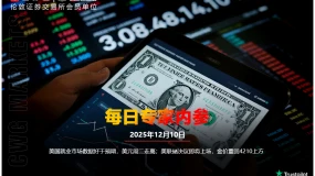 CWG资讯:美国就业市场数据好于预期,美元周二走高;美联储决议即将上场,金价重回4210上方