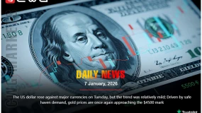 The US dollar rose slightly, with gold nearing $4500 due to safe haven demand.