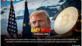 Trump tariffs hit USD; Greenland tensions boost gold.
