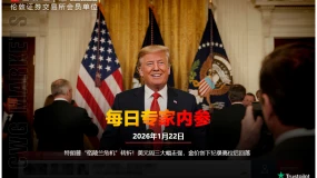 CWG资讯：特朗普“格陵兰危机”转折！美元周三大幅走强，金价创下纪录高位后回落