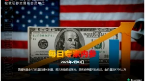 CWG资讯：美国制造业1月已重回增长轨道，美元指数延续涨势；美政府停摆风险再起，金价重回4700上方
