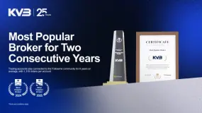 KVB Wins Most Popular Broker for Two Consecutive Years