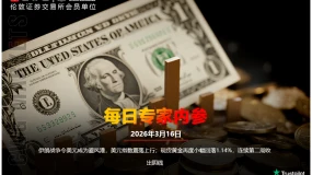 CWG资讯：伊朗战争令美元成为避风港，美元指数震荡上行；现货黄金再度小幅回落1.14%，连续第二周收出阴线   