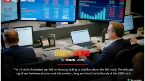 US dollar dropped below 100; inflation and risk aversion clash at 5000.