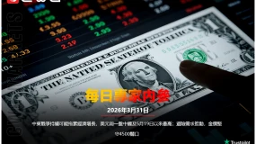 CWG資訊:中東戰爭持續可能拖累經濟增長,美元週一盤中觸及5月19日以來最高;避險需求推動,金價堅守4500關口