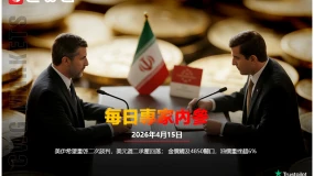 CWG資訊：美伊希望重啟二次談判，美元週二承壓回落；金價觸及4850關口，油價重挫超6%