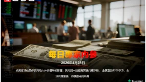 CWG資訊：投資者評估美伊談判陷入外交僵局的影響，美元週一跳空高開後持續下挫；金價重回4700下方，全球供應緊張，油價創兩週新高