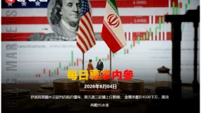 CWG資訊：伊朗與美國外交談判仍陷於僵局，美元週三延續上行勢頭；金價承壓於4500下方，美油再戰95水平