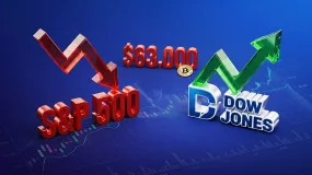 ダウ平均は過去最高値を更新、S&P500は直近高値から反落 ビットコインは63,000ドルを下回る
