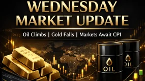 Wednesday Market Update: Stocks Under Pressure, Oil Climbs, Gold Weakens Ahead of Key Inflation Data