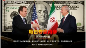 CWG资讯:美伊终于达成谅解备忘录,美元上周五小幅回落,周一开盘继续下跌;金价突破4300整数关口,美油触及近两个月低点