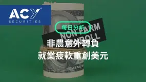 【ACY每日分析】非農意外轉負，就業疲軟重創美元！黃金強勢拉升，拐點訊號確認！