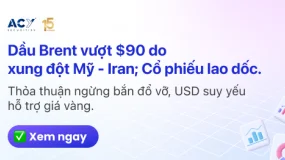 ACY Securities - Cổ phiếu giảm khi dầu Brent vượt 90 USD do rủi ro Trung Đông