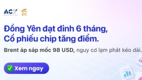 ACY Securities - Đồng Yên lên đỉnh 6 tháng, Cổ phiếu chip tăng điểm
