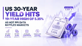 US 30-Year Yield Hits 19-Year High of 5.35% as Hot PPI Data Rattles Markets