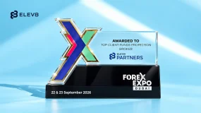 Elev8 received 'Top Client Funds Protection Broker' at Forex Expo Dubai 2026