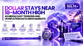 Dollar Stays Near 18-Month High as Middle East Tensions and US Inflation Data Drive Markets
