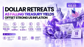 Dollar Retreats as Falling Treasury Yields Offset Strong US Inflation