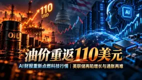油价重返110美元,AI财报却重新点燃科技行情:美联储再陷“增长与通胀”两难